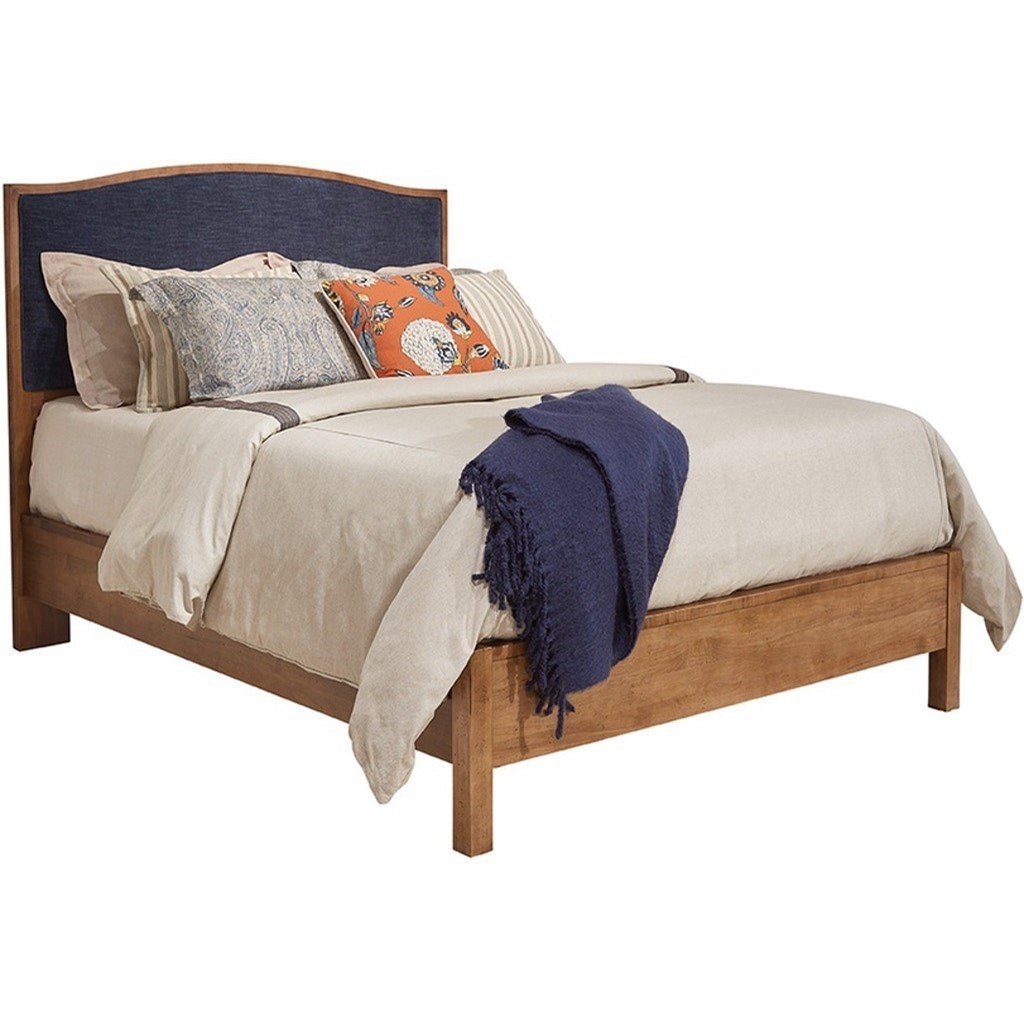 Durham Studio 19 Transitional Solid Wood Queen Upholstered Bed